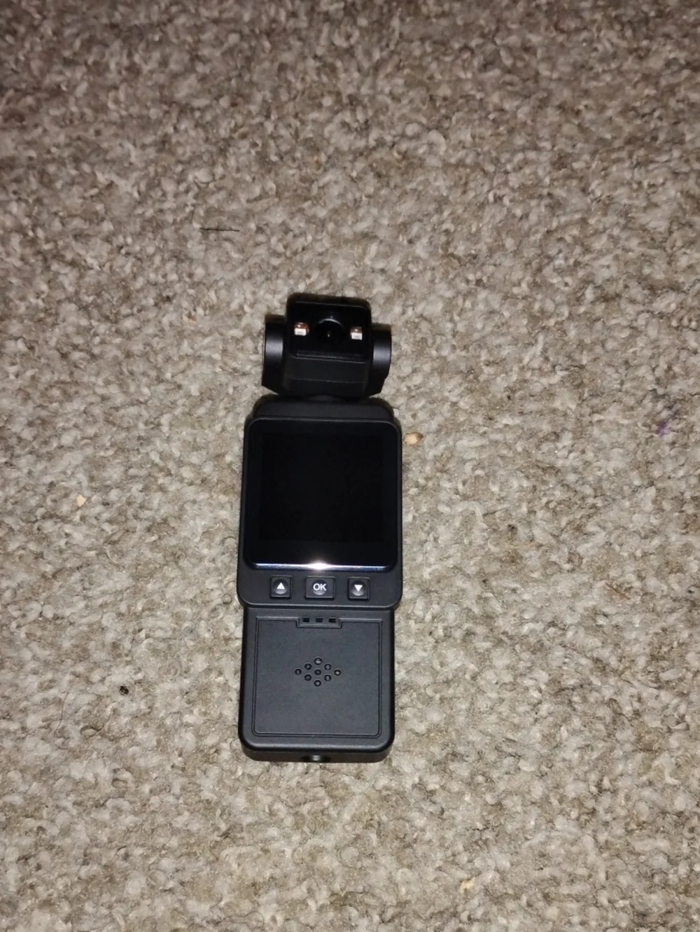 Compact Black Flip Dash Camera with Screen